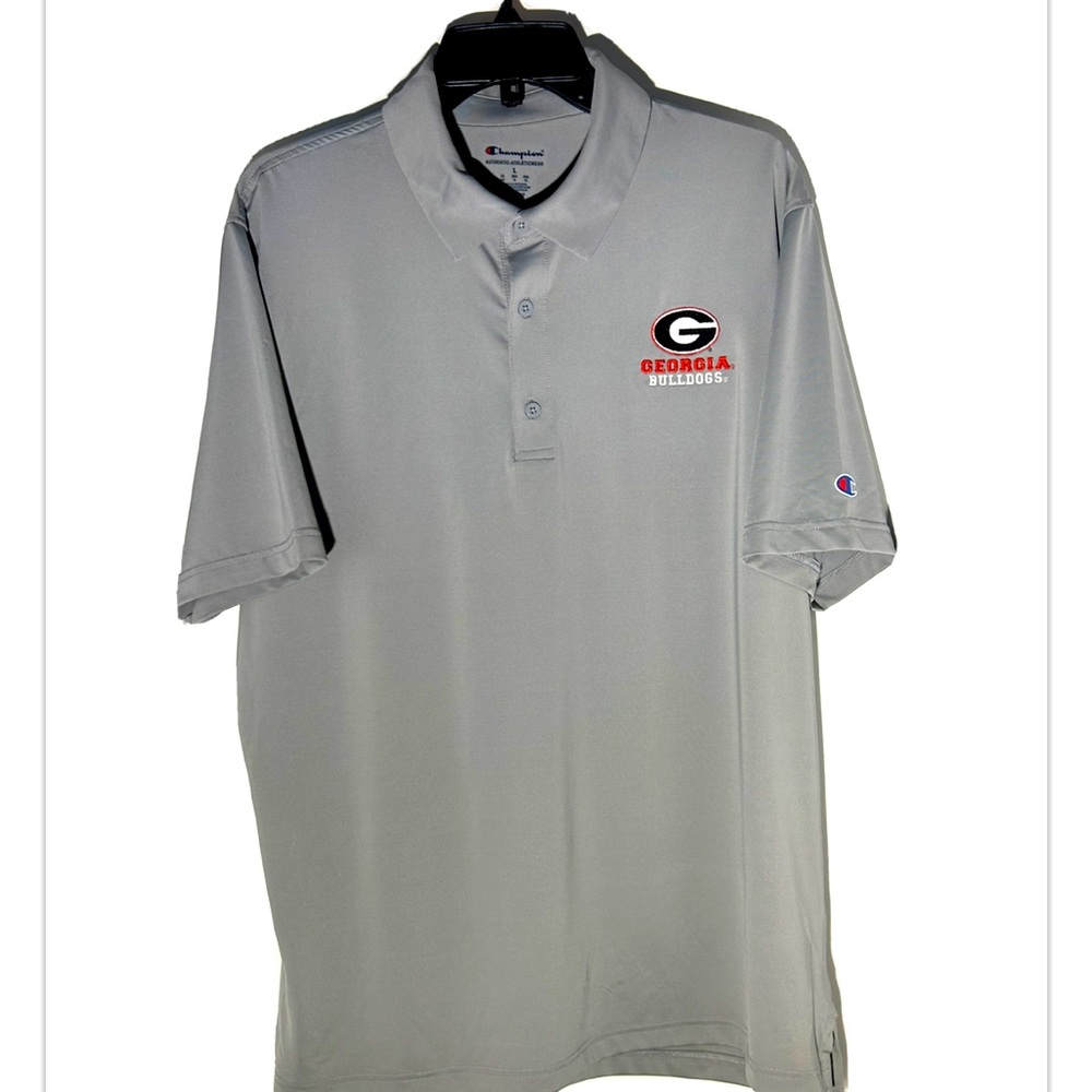 NWT! Champion Georgia Bulldogs Men’s Grey Polo Size Large